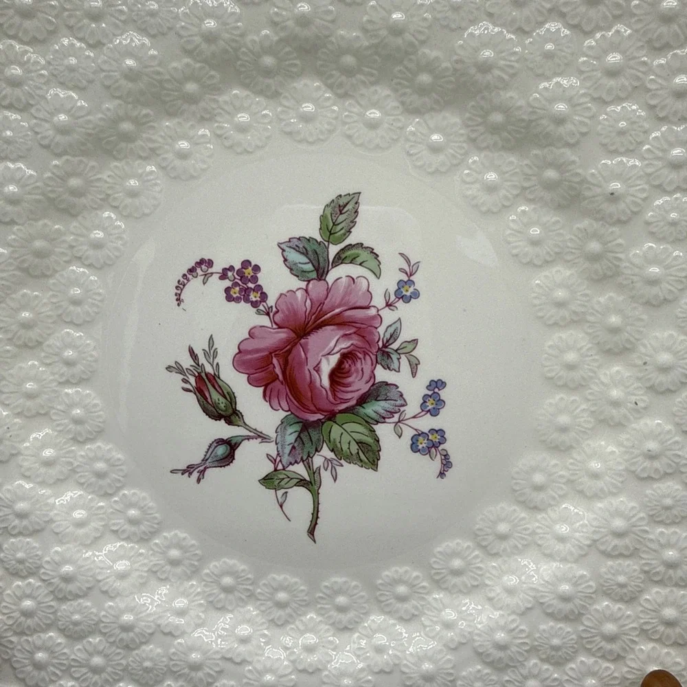 Spode Bridal Rose Dinner Plates 9 Inch Set Of 8